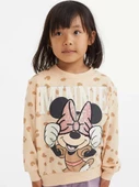 Minnie Pullu Kız Çocuk Swetshirt - 1