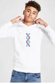 Bordo Mavi Dna Beyaz Çocuk 3ip Kapşonlu  Sweatshirt - 1