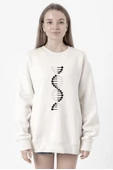 Siyah Beyaz Dna Beyaz Kadın 2ip Sweatshirt thumbnail 1