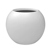 Fiber Saksı  Beyaz Küre Yuvarlak Top Vazo Dekoratif Saksı Fiberglas 25*25cm - 1