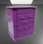 Hobi Takı Kutu Makyaj Şifonyer 90408 Model 9Çekmece Parlak MOR Ahşap MDF ElYapım - 4