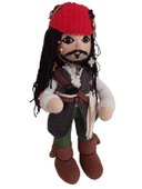 Korsan Jack Sparrow Bebek Amigurumi Organik Oyuncak - 1