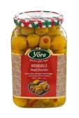 Yöre Domat Biberli Jumbo Yeşil Zeytin Cam Kavanoz 2 X 550 gr (181-200 KALİBRE) - 3
