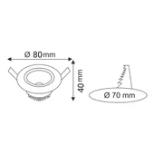 Maxled 5W Yuvarlak Cob Led Armatür Beyaz Kasa Günışığı thumbnail 2