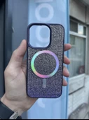 İphone 14 Kılıf Diamont MagSafe Hologramlı Kapak thumbnail 5