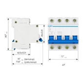 Chint eB Serisi 4x40A C Tipi Otomatik Sigorta 4,5kA 186542 - 2