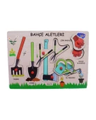 Ahşap Tutmalı Bahçe Aletleri Puzzle ONY139 Playwood - 1