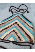 MAM Vip Handmade Halter Yaka Crop Top Büstiyer - 8