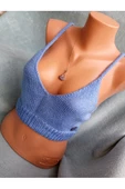 MAM Vip  Handmade Mavi Crop Top Büstiyer - 1