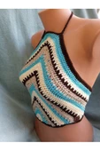 MAM Vip Handmade Halter Yaka Crop Top Büstiyer - 1