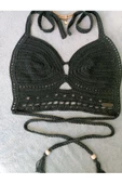 MAM Vip Handmade Nefti Yeşil Crop Top Büstiyer - 8