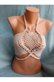 MAM Vip Handmade Bej Crop Top Büstiyer - 1