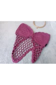 MAM Vip Handmade Bordo Crop Top Büstiyer - 7