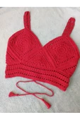 MAM Vip Handmade Kırmızı Crop Top Büstiyer - 2