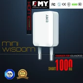 Emy My-223 ios Şarj Aleti USB Çıkışlı iphone 5/5s/5c/6/6s/7/7plus Telefonlarla Uyumlu - 1