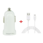Palemax Araç şarj Aleti + Micro usb kablo Samsung Galaxy S2/3/4/5/6, LG G2/3/4, Sony xperia z1/2/3/4/5 - 1