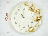 Regal 1010W Ultıma Kabartma Çiçek Desenli 40Cm dekoratif duvar saati - 2