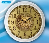 Galaxy C-1962-3 Premium Cam Baskılı Salon Tipi dekoratif duvar saati - 1