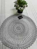 NİVEMESHOME GRİ ÖRME TAKIM 7 PARÇA SUNUMLUK SETİ (RUNNER + SUPLA 6 ADET) - 3