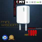 Emy My-223 Android Şarj Aleti USB Çıkışlı Samsung Galaxy S3/4/5/6/7, LG G3/4, Sony Xperia Serisi uyumlu - 1