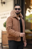 ERKEK YAKASI KÜRKLÜ KAŞE MONT - 7