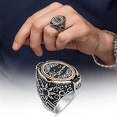 Hasbiyallah Hat Yazılı 925 Gümüş Yüzük thumbnail 1