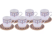 Bambum BB1437 Dibek - 6 kişilik Kahve fincan Takımı - 1