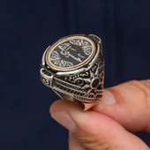 Hasbiyallah Hat Yazılı 925 Gümüş Yüzük thumbnail 8