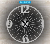 Galaxy DM-110 Metal Beyaz Duvar Saati - 1