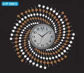 Galaxy AYP-1025-G  Ferforje ve Taşlı Duvar Saati - 1