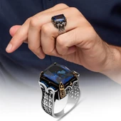 Parlament Taşlı Kare 925 Gümüş Erkek Yüzük thumbnail 1