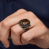 Zultanit Taşlı 925 Gümüş Erkek Yüzük thumbnail 7