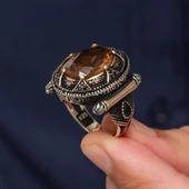 Zultanit Taşlı 925 Gümüş Erkek Yüzük thumbnail 5