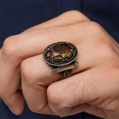 Zultanit Taşlı 925 Gümüş Erkek Yüzük thumbnail 6