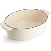 KitchenAid CC006062-001 5.6 Litre 30 cm. Oval Döküm Demir Tencere - Krem - 2