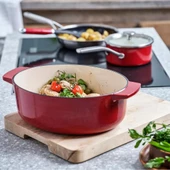 KitchenAid CC006063-001 5.6 Litre 30 cm. Oval Döküm Demir Tencere - Kırmızı - 3