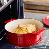 KitchenAid CC006063-001 5.6 Litre 30 cm. Oval Döküm Demir Tencere - Kırmızı - 5