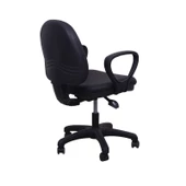 Worky Siyah Deri Ofis Çalışma Koltuğu thumbnail 2