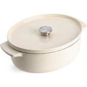 KitchenAid CC006062-001 5.6 Litre 30 cm. Oval Döküm Demir Tencere - Krem - 1