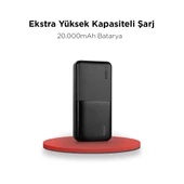 Mojue by ttec PB09 20.000mAh USB-C Akım Korumalı Üç Şarj Çıkışlı LED Pil Göstergeli Powerbank - 7