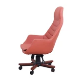 Breda Ahşap Taba Deri Makam Koltuğu thumbnail 3