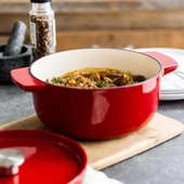 KitchenAid CC006057-001 3.3 Litre 22 cm. Döküm Demir Tencere - Kırmızı - 7