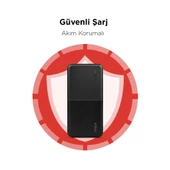 Mojue by ttec PB09 20.000mAh USB-C Akım Korumalı Üç Şarj Çıkışlı LED Pil Göstergeli Powerbank - 10