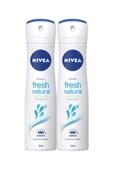 NIVEA Fresh Natural Deodorant 150 ml X 2 Adet - 1