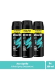 Axe Erkek Sprey Deodorant Apollo 48 Saat Etkileyici Koku 200 ml x3 - 1
