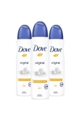 Dove Kadın Sprey Deodorant Original 1/4 Nemlendirici Krem Etkili 150 ml X3 Adet - 2