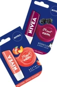 NIVEA 24h Nemlendirici Dudak Balmı Şeftali-böğürtlen - 1