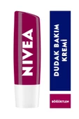 NIVEA Dudak Bakım Kremi Ve Parlatıcı Böğürtlen 4,8gr,nemlendirici,doğal Yağlar Ile Bordo Işıltı - 1