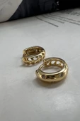 LİTTLE STONES. (14K ALTIN KAPLAMA KÜPE ) - 1