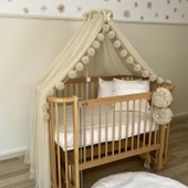 Pamuka Bebek Beşik Cibinlik Beige - 1